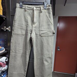 JBD Olive Green High Rise Slim Leg Carpenter Jeans (Size 28)